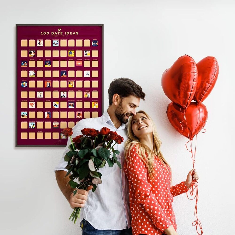 NIB GREAT STOCKING STUFFERS-ROMANTIC-2 scratch off 100 dates Bucket List Posters